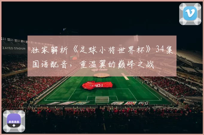 独家解析《足球小将世界杯》34集国语配音,重温翼的巅峰之战